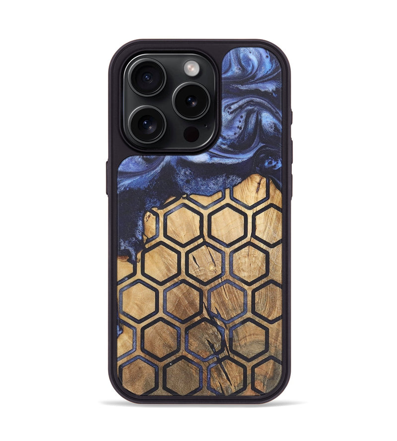 iPhone 15 Pro Wood+Resin Phone Case - Garrett (Pattern, 718705)