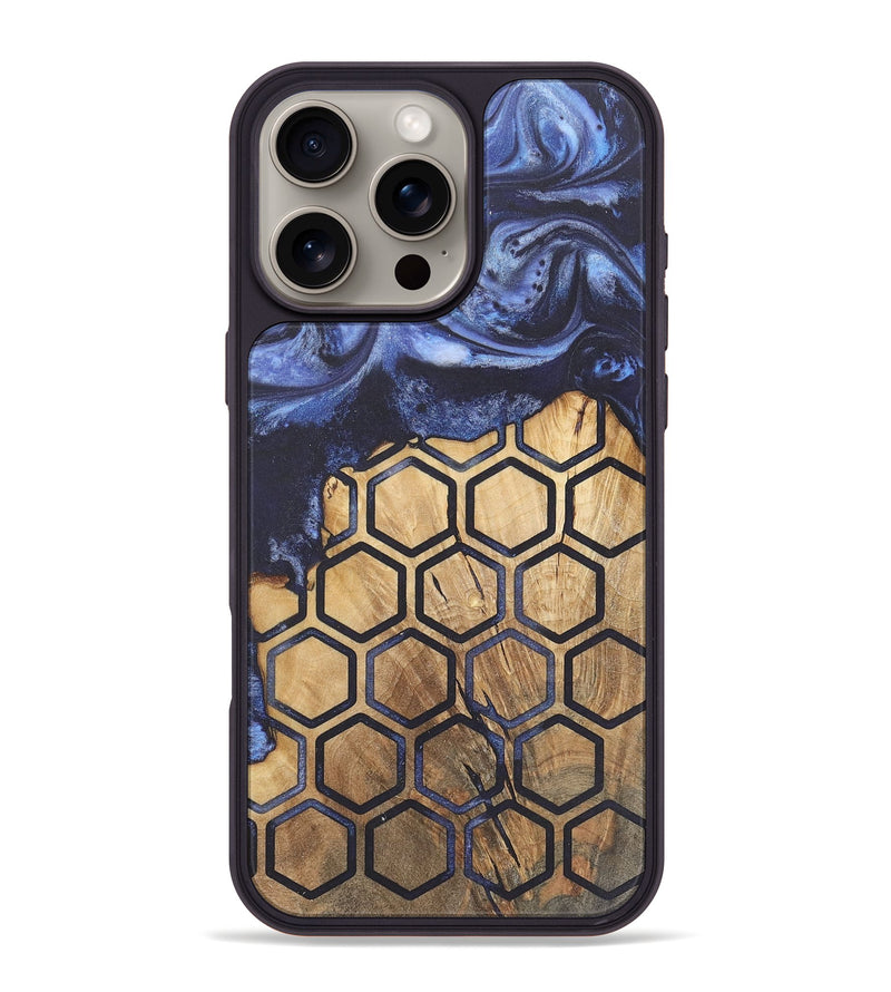 iPhone 16 Pro Max Wood+Resin Phone Case - Garrett (Pattern, 718705)