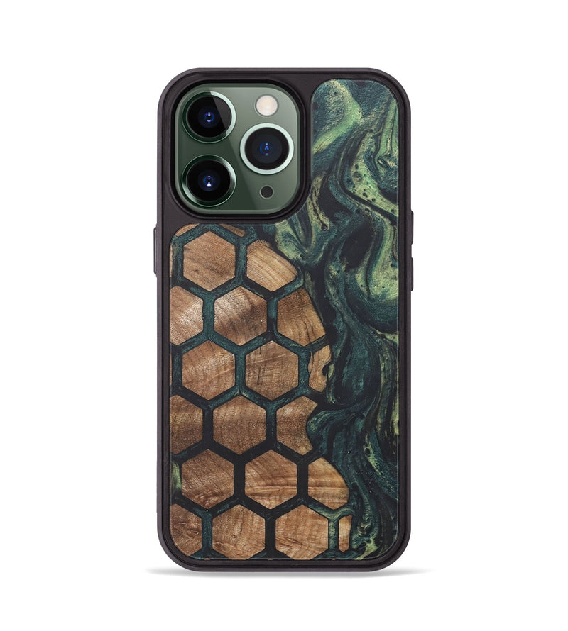 iPhone 13 Pro Wood+Resin Phone Case - Elmer (Pattern, 718707)