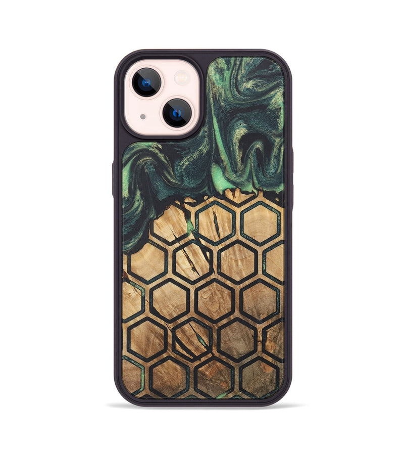 iPhone 14 Wood+Resin Phone Case - Ryker (Pattern, 718708)