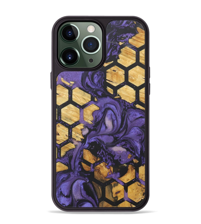 iPhone 13 Pro Max Wood+Resin Phone Case - Terry (Pattern, 718710)