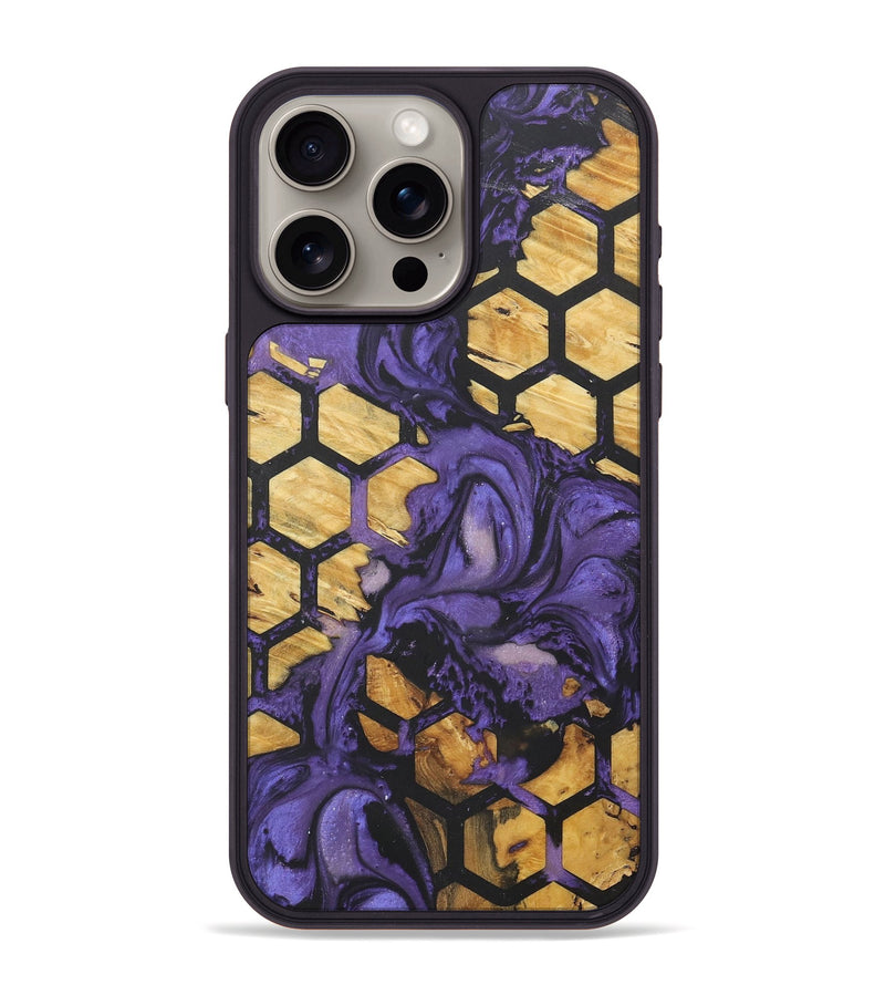 iPhone 15 Pro Max Wood+Resin Phone Case - Terry (Pattern, 718710)