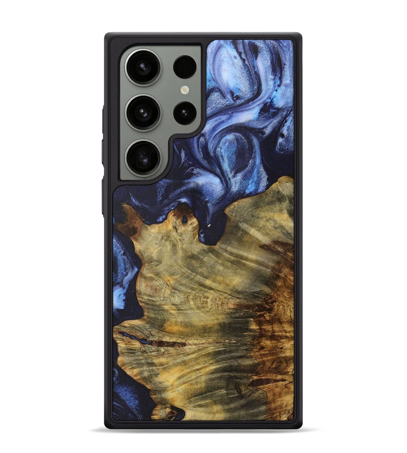 Galaxy S24 Ultra Wood+Resin Phone Case - Lucinda (Blue, 718725)