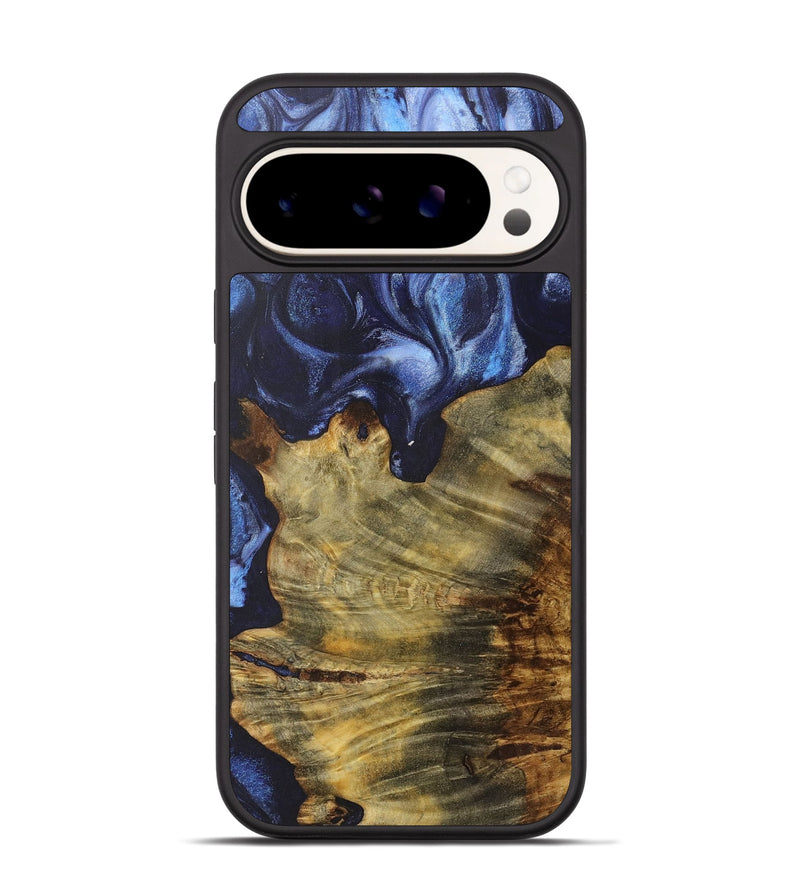 Pixel 9 Pro Wood+Resin Phone Case - Lucinda (Blue, 718725)