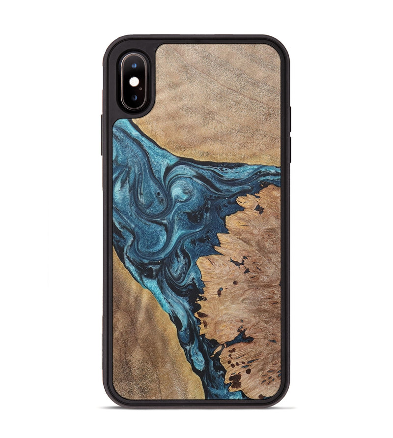 iPhone Xs Max Wood+Resin Phone Case - Saylor (Blue, 718732)