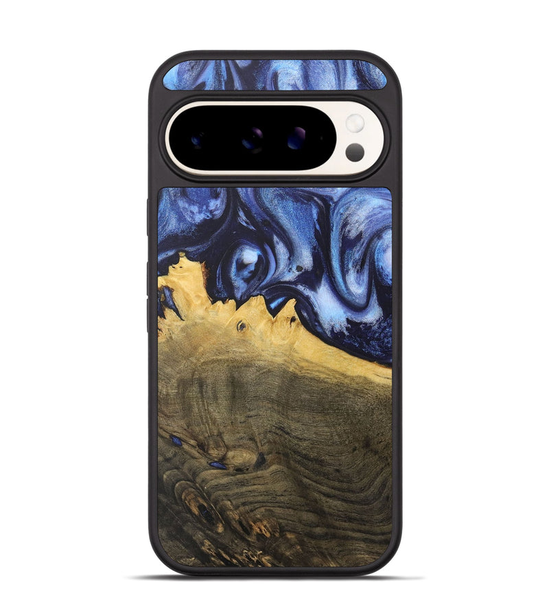 Pixel 9 Pro Wood+Resin Phone Case - Alina (Blue, 718736)