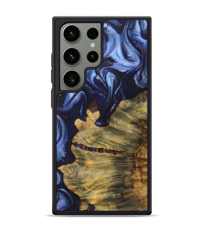 Galaxy S24 Ultra Wood+Resin Phone Case - Taryn (Blue, 718737)