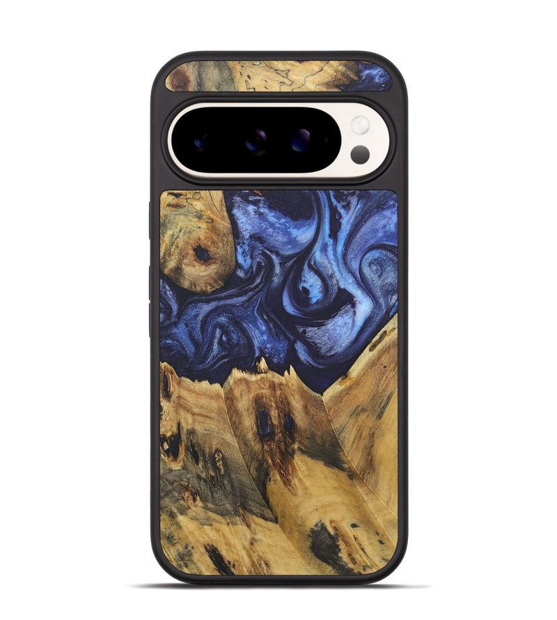 Pixel 9 Pro Wood+Resin Phone Case - Camila (Blue, 718740)