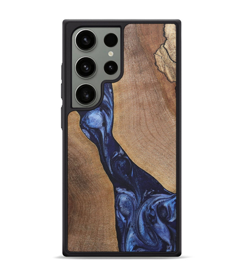 Galaxy S24 Ultra Wood+Resin Phone Case - Jakob (Blue, 718741)