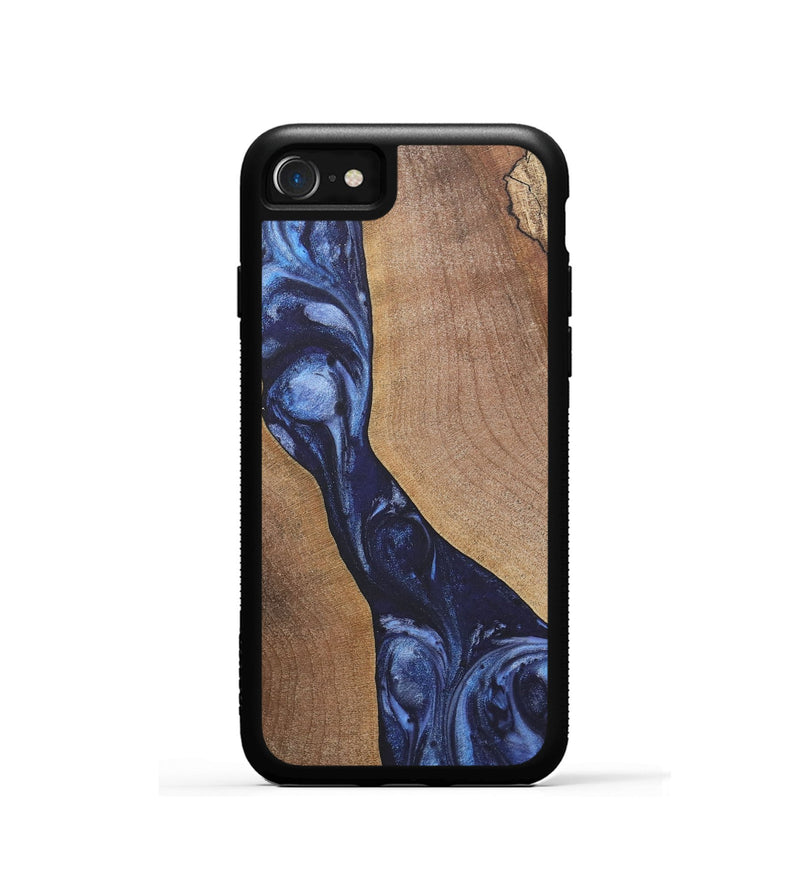 iPhone SE Wood+Resin Phone Case - Jakob (Blue, 718741)