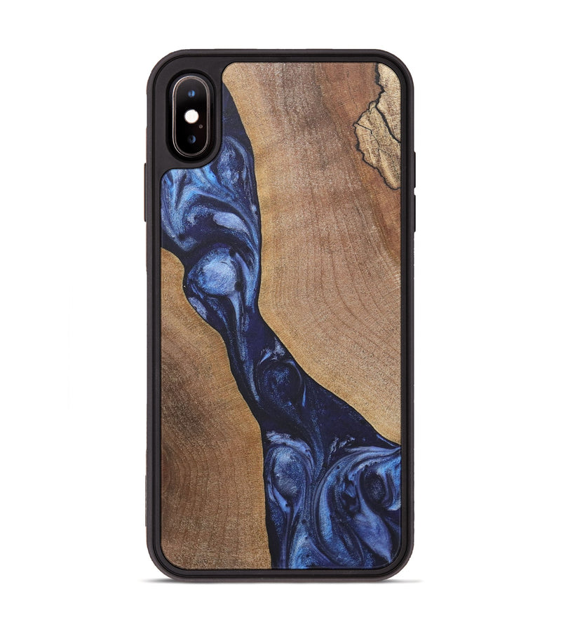 iPhone Xs Max Wood+Resin Phone Case - Jakob (Blue, 718741)