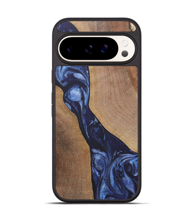 Pixel 9 Pro Wood+Resin Phone Case - Jakob (Blue, 718741)