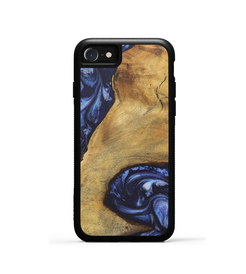 iPhone SE Wood+Resin Phone Case - Jaime (Blue, 718752)