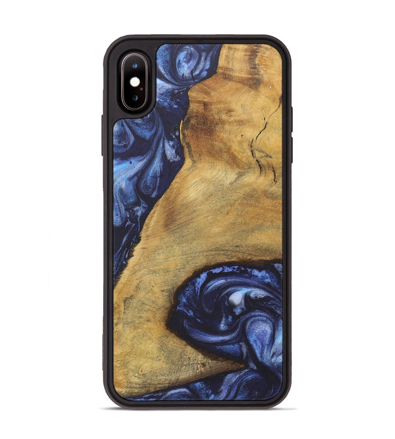 iPhone Xs Max Wood+Resin Phone Case - Jaime (Blue, 718752)