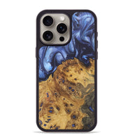 iPhone 15 Pro Max Wood+Resin Phone Case - Serena (Blue, 718768)