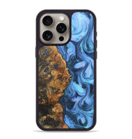 iPhone 15 Pro Max Wood+Resin Phone Case - Aitana (Blue, 718771)