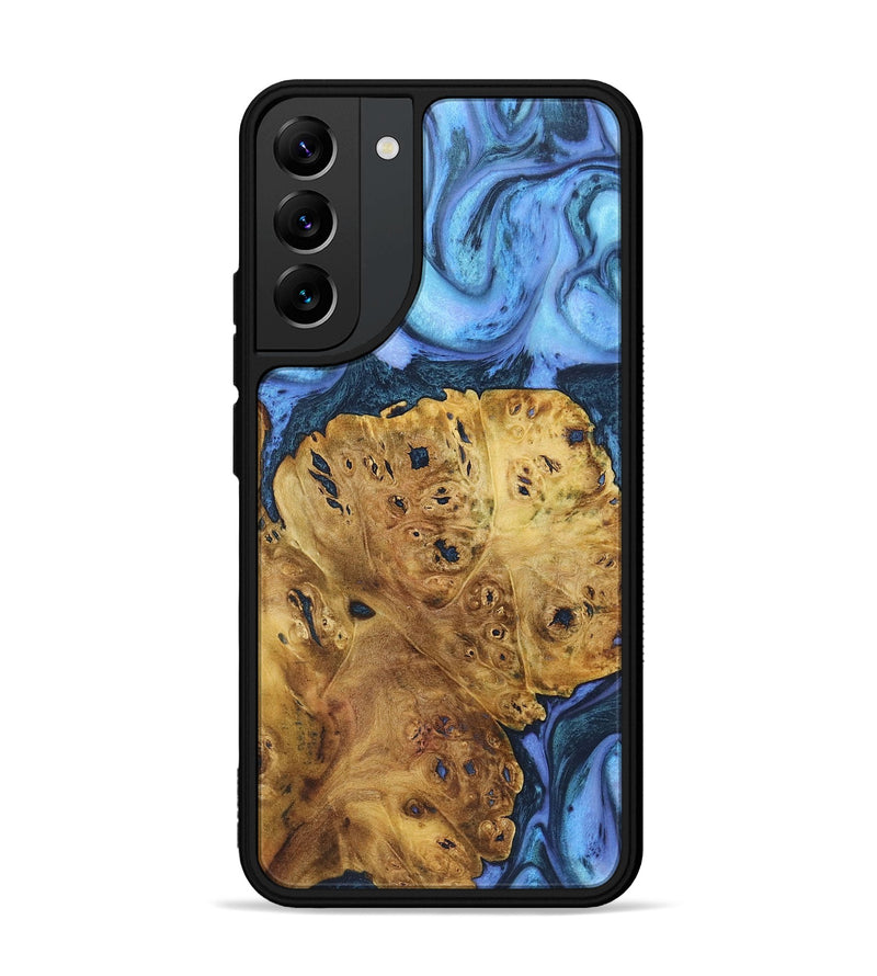 Galaxy S22 Plus Wood+Resin Phone Case - Ronald (Blue, 718774)