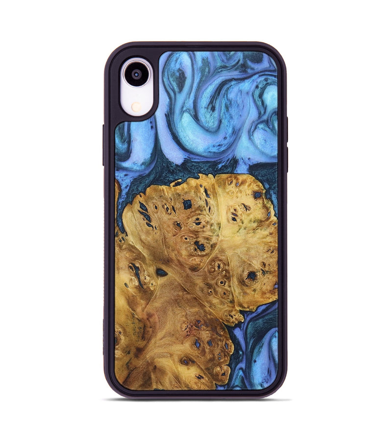 iPhone Xr Wood+Resin Phone Case - Ronald (Blue, 718774)