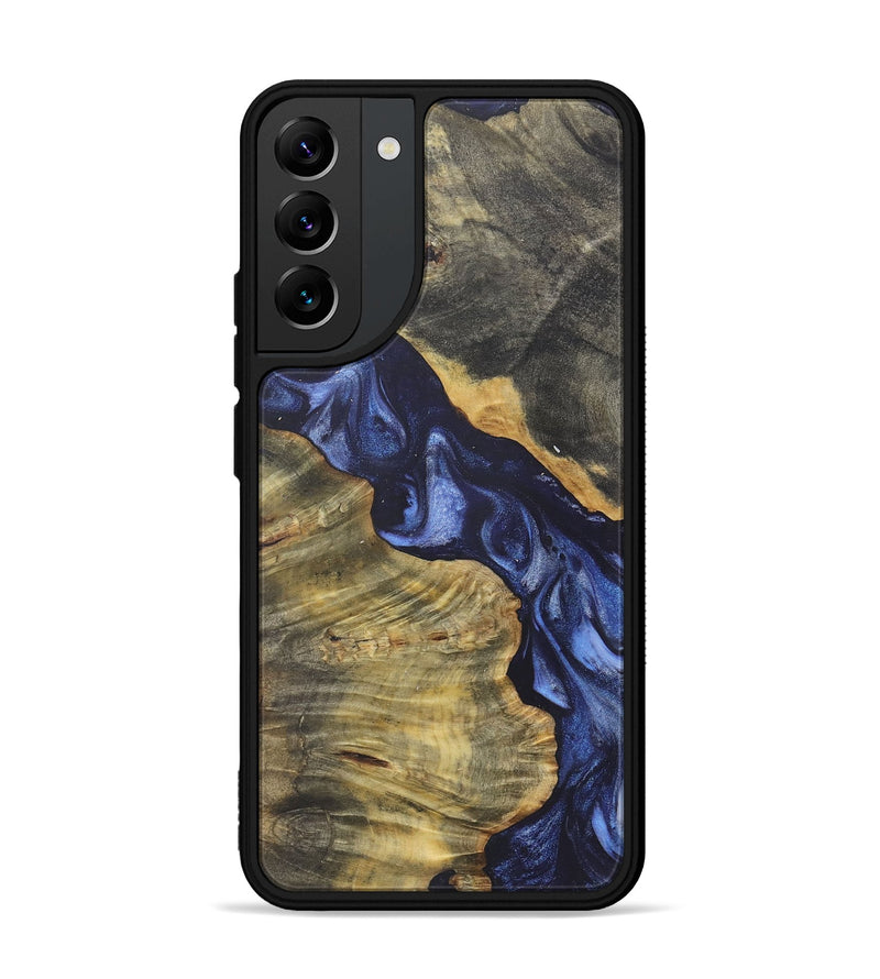 Galaxy S22 Plus Wood+Resin Phone Case - Mae (Blue, 718778)