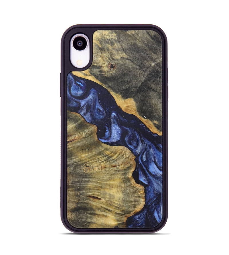 iPhone Xr Wood+Resin Phone Case - Mae (Blue, 718778)