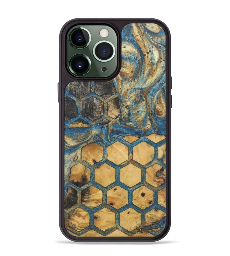 iPhone 13 Pro Max Wood+Resin Phone Case - Noah (Pattern, 718784)