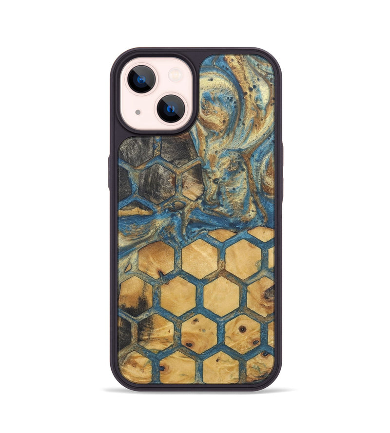 iPhone 14 Wood+Resin Phone Case - Noah (Pattern, 718784)