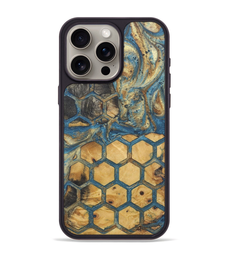 iPhone 15 Pro Max Wood+Resin Phone Case - Noah (Pattern, 718784)