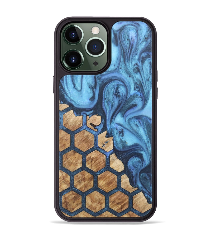 iPhone 13 Pro Max Wood+Resin Phone Case - Marisol (Pattern, 718785)