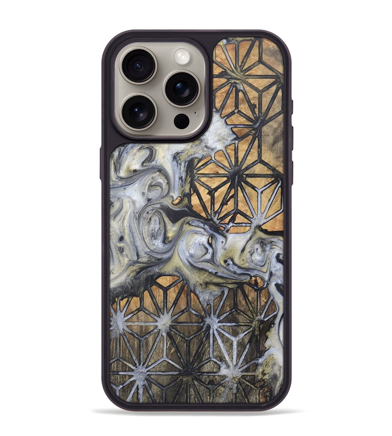 iPhone 15 Pro Max Wood+Resin Phone Case - Paul (Pattern, 718786)