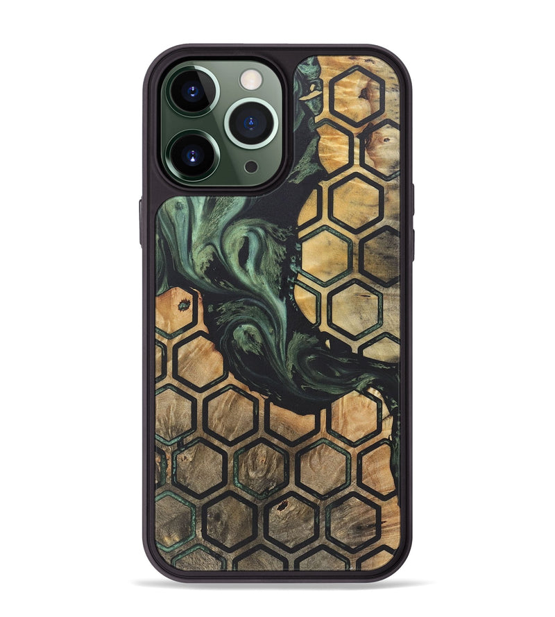 iPhone 13 Pro Max Wood+Resin Phone Case - Clarence (Pattern, 718787)