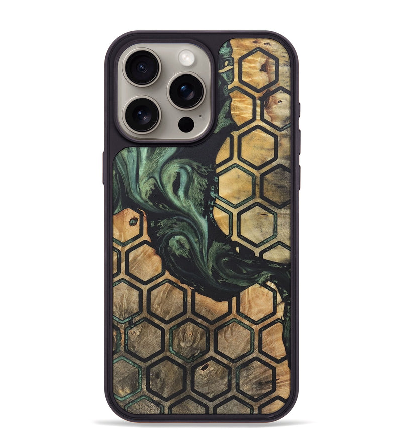 iPhone 15 Pro Max Wood+Resin Phone Case - Clarence (Pattern, 718787)