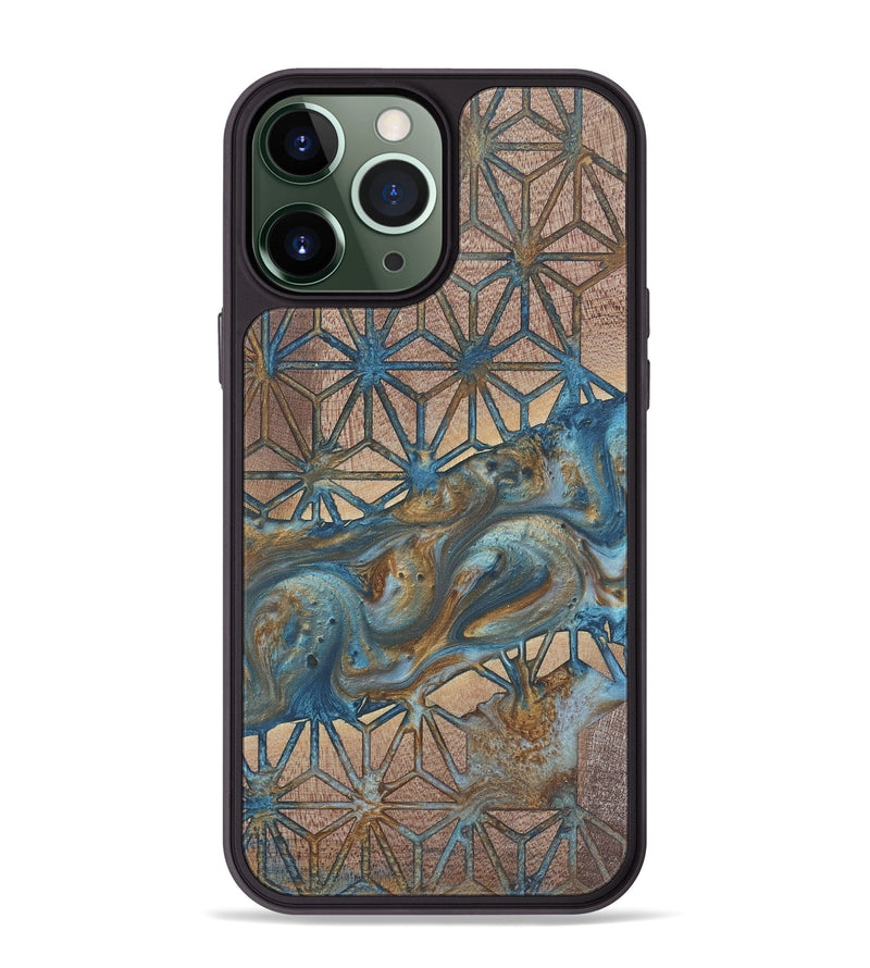 iPhone 13 Pro Max Wood+Resin Phone Case - Jim (Pattern, 718788)