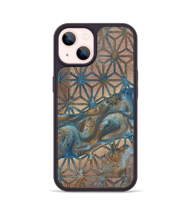 iPhone 14 Wood+Resin Phone Case - Jim (Pattern, 718788)