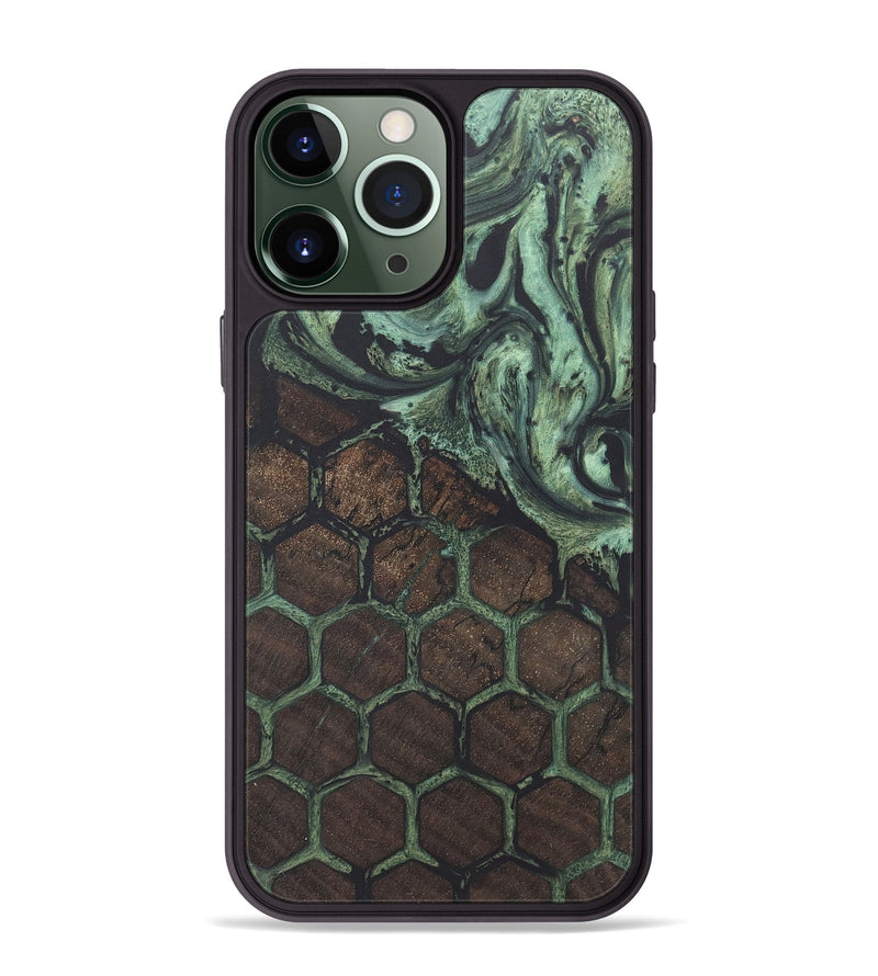 iPhone 13 Pro Max Wood+Resin Phone Case - Legend (Pattern, 718789)