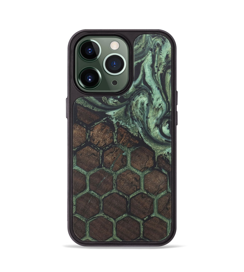 iPhone 13 Pro Wood+Resin Phone Case - Legend (Pattern, 718789)