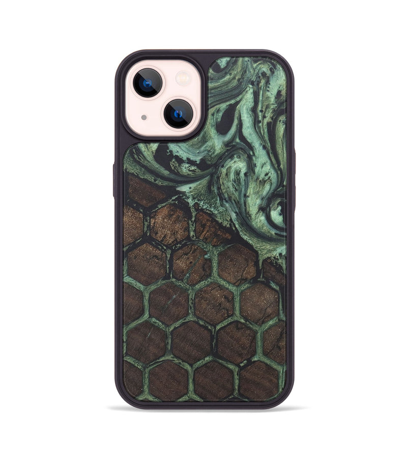 iPhone 14 Wood+Resin Phone Case - Legend (Pattern, 718789)