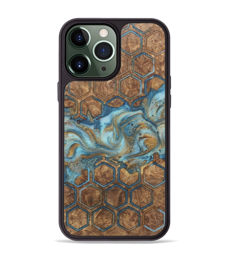 iPhone 13 Pro Max Wood+Resin Phone Case - Audra (Pattern, 718790)