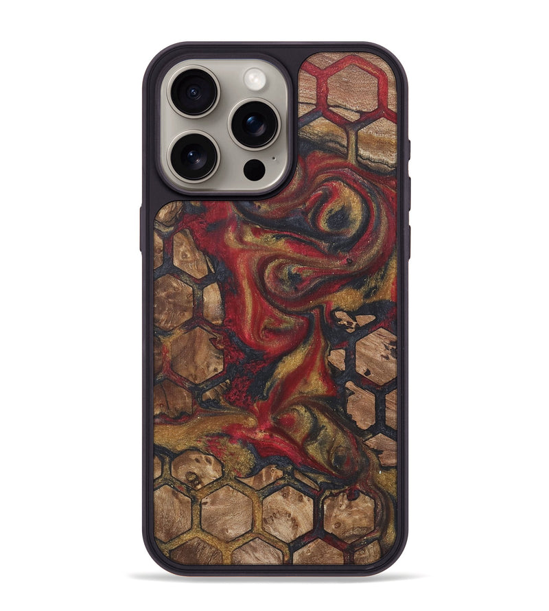 iPhone 15 Pro Max Wood+Resin Phone Case - Shaq (Pattern, 718791)