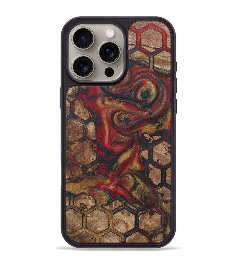 iPhone 16 Pro Max Wood+Resin Phone Case - Shaq (Pattern, 718791)