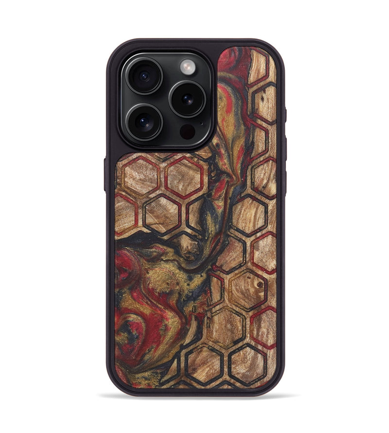 iPhone 15 Pro Wood+Resin Phone Case - Helen (Pattern, 718792)