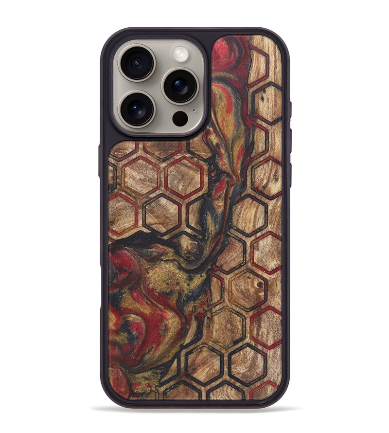 iPhone 16 Pro Max Wood+Resin Phone Case - Helen (Pattern, 718792)