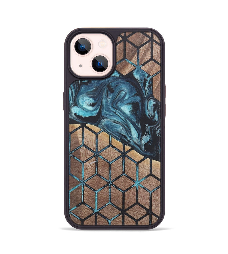 iPhone 14 Wood+Resin Phone Case - Tate (Pattern, 718794)