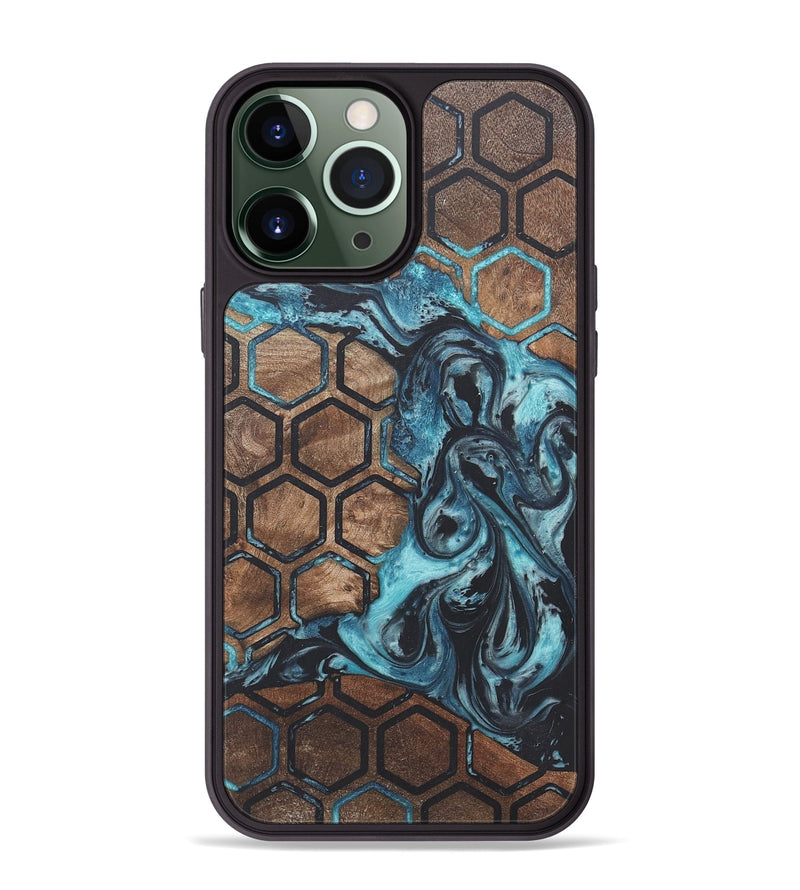 iPhone 13 Pro Max Wood+Resin Phone Case - Luther (Pattern, 718795)