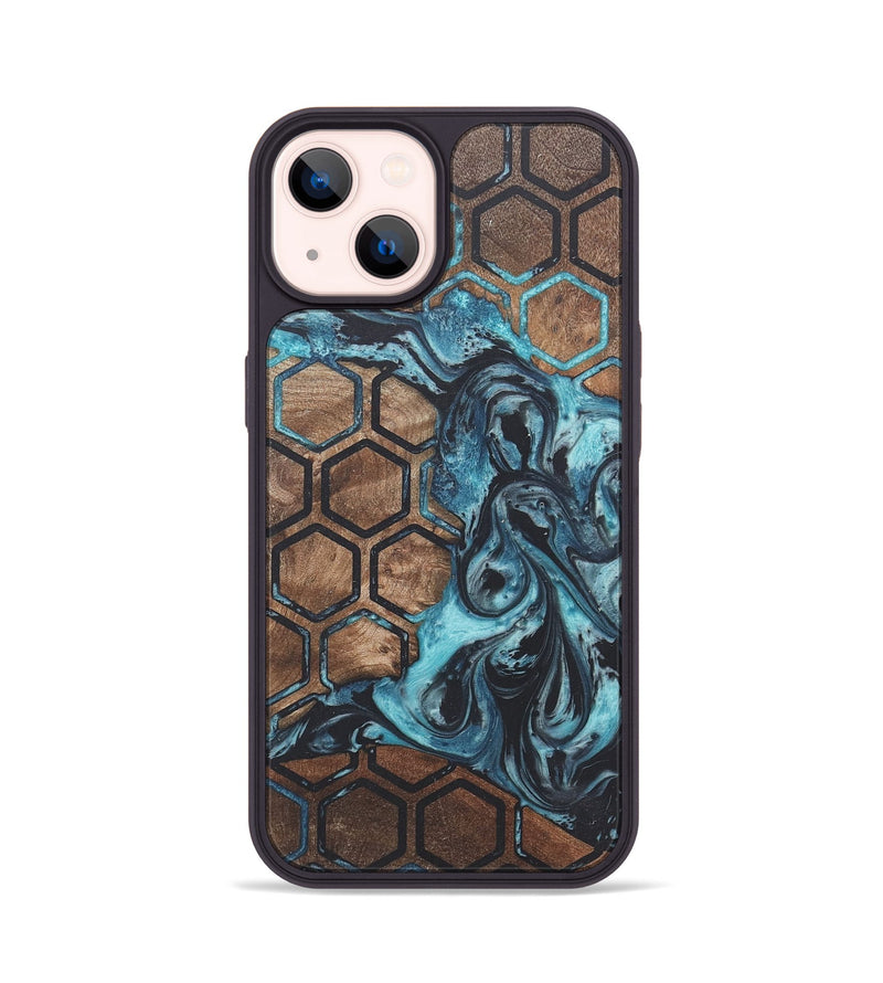 iPhone 14 Wood+Resin Phone Case - Luther (Pattern, 718795)