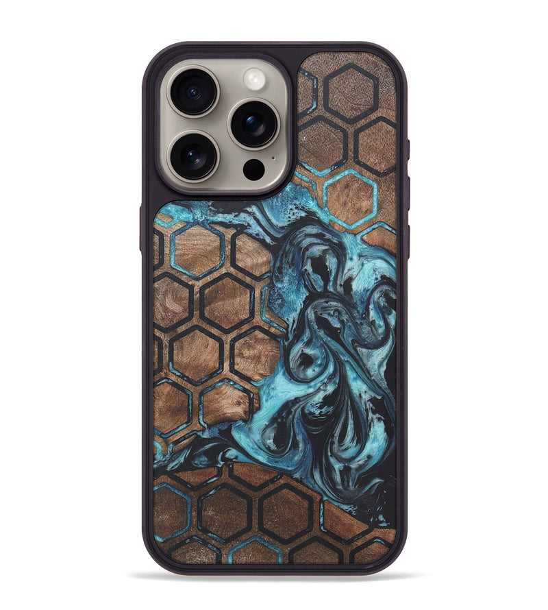 iPhone 15 Pro Max Wood+Resin Phone Case - Luther (Pattern, 718795)