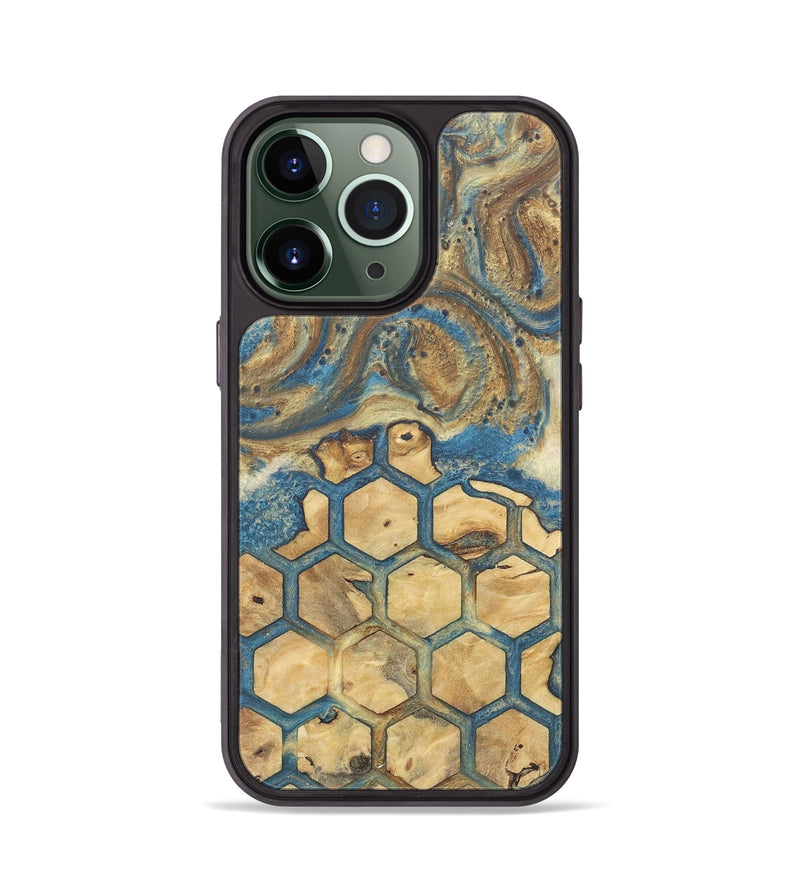 iPhone 13 Pro Wood+Resin Phone Case - Mark (Pattern, 718796)