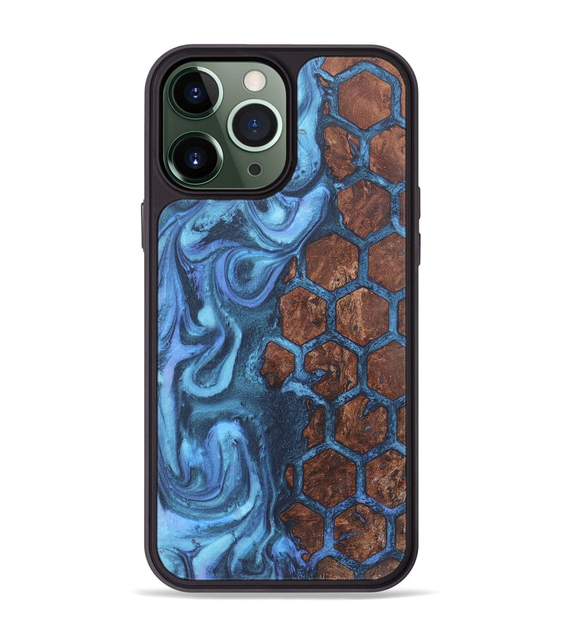 iPhone 13 Pro Max Wood+Resin Phone Case - Carlos (Pattern, 718797)