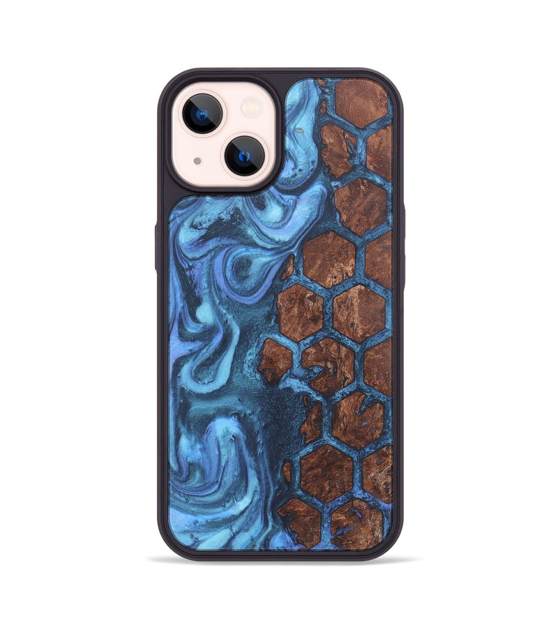 iPhone 14 Wood+Resin Phone Case - Carlos (Pattern, 718797)