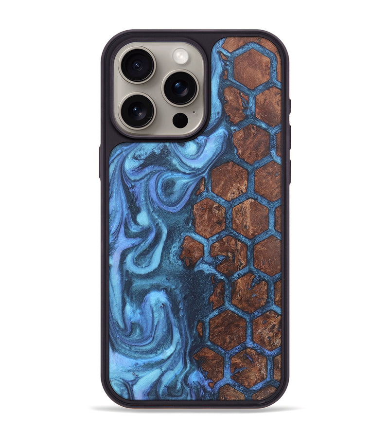 iPhone 15 Pro Max Wood+Resin Phone Case - Carlos (Pattern, 718797)