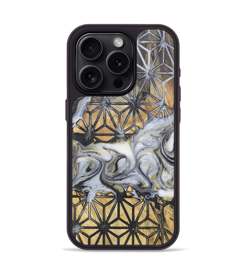 iPhone 15 Pro Wood+Resin Phone Case - Noah (Pattern, 718798)